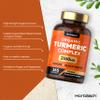 Organic Turmeric and Black Pepper 2160mg | with Added Ginger | High Strength Curcumin Capsules | 365 Vegan Capsules | Easy-to-Swallow Formula | by Horbaach view 2