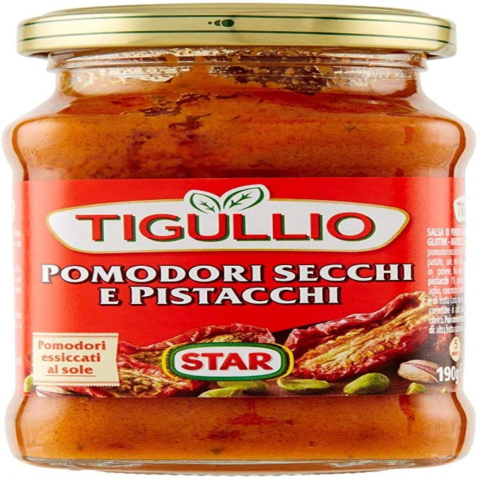 12x Star Tigullio GranPesto Pomodori secchi e Pistacchi Pesto Dried Tomatoes and Pistachios 190g Sauce
