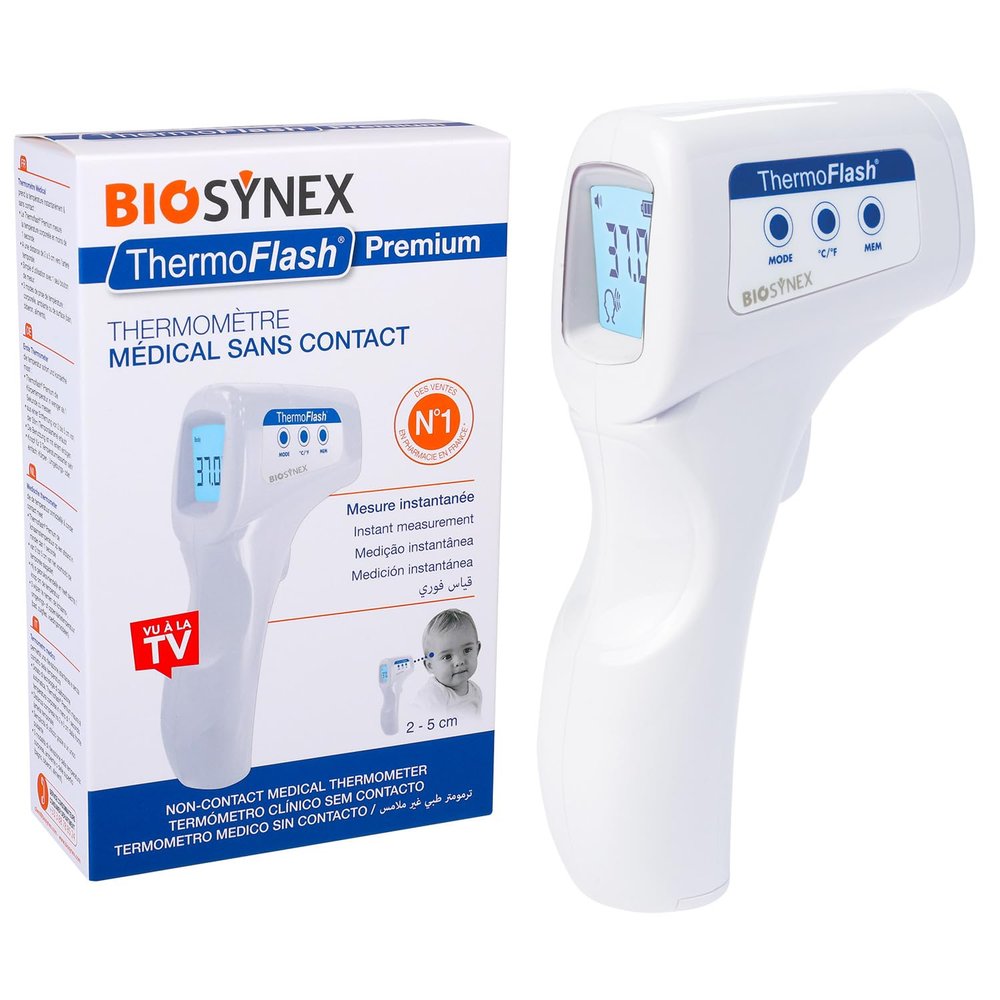 BIOSYNEX Premium Thermoflash Non-Contact Forehead Thermometer