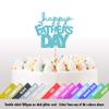 Cakeshop Fathers Day Glitter Cake Topper, Fathers Day Day Cake Topper Decoration "Happy Fathers Day" - Double Sided 400gsm Glitter Card, Choice 14 of Colours and Loads of Styles (Duck Egg Blue) view 2