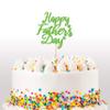 Cakeshop Fathers Day Glitter Cake Topper, Fathers Day Day Cake Topper Decoration "Happy Fathers Day" - Double Sided 400gsm Glitter Card, Choice 14 of Colours and Loads of Styles (Green) view 1