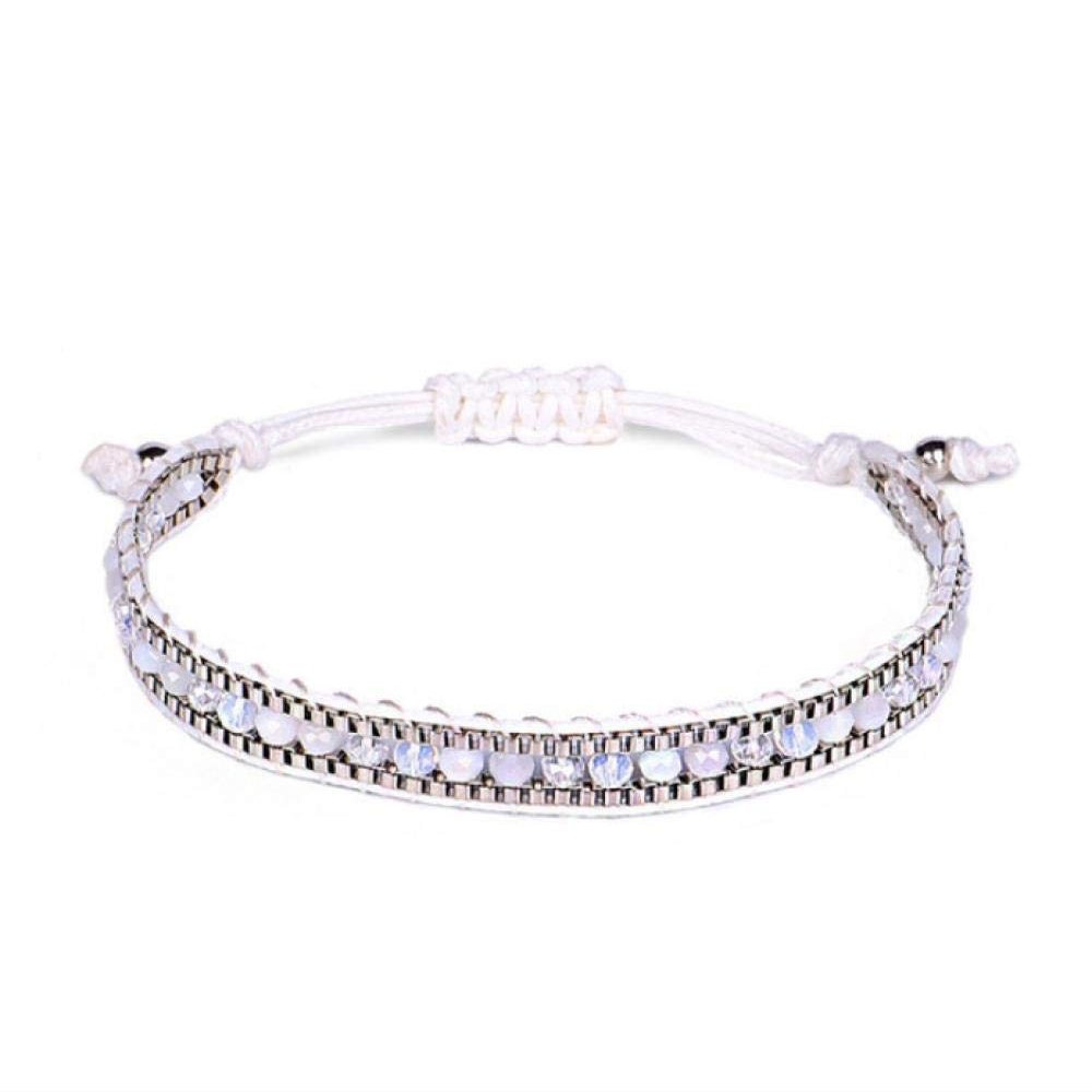 Bracelet Round Glass Colorful Beaded Bracelet Woven Couple Jewelry Bracelet