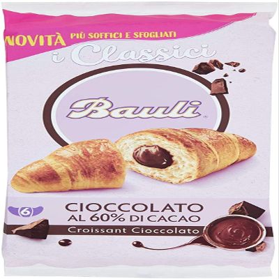12x Bauli Cornetti Cioccolato Croissant Filled Chocolate brioche ( 6 x 50g) 300g