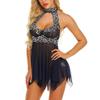 Sexy Nightwear for Women Sleepwear Large Size Night Dress Lingerie Lace Gauze Halter Night Wear Sexy Nightwear Night Gown-Blue_M view 1