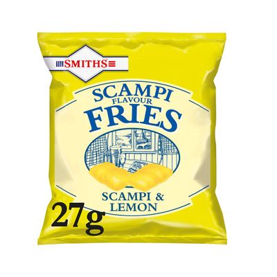 96 Bags of Smiths Savoury Snacks Scampi and Lemon Fries 27g