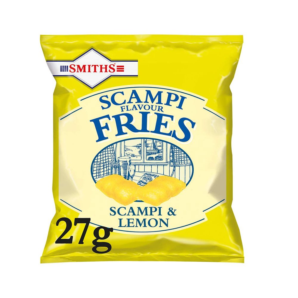 96 Bags of Smiths Savoury Snacks Scampi and Lemon Fries 27g