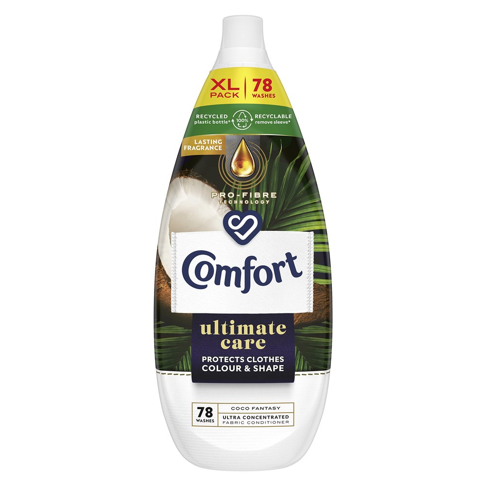 Comfort Ultimate Care Ultra-Concentrated Fabric Conditioner with Lasting Fragrance Intense Liquid Fabric Softener 78 Wash, 1.18 L (Coco Fantasy, Buy 1)