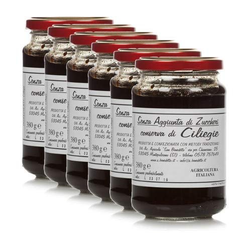 Preserves of San Benedetto cherries without added sugar (6 jares 380 grams)