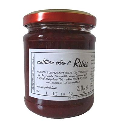 Marmalade of Fresh Fruit St. Benedikt Montepulciano Extra Currant jam San Benedetto Montepulciano (1 jar 210 Grams)