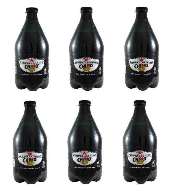 6X San Pellegrino Chinotto Chino' Italian Soft Drink Beverage PET 1,25l Italian Bitter Orange Lemonade