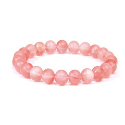 Bracelet Women'S Pink Stone Bead Bracelet Couple Bracelet