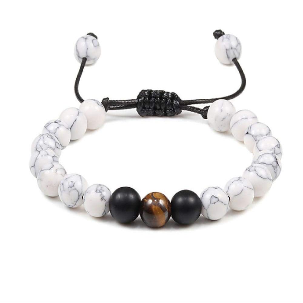 Bracelet Natural Lava Stone Couple Weave Bracelet Men