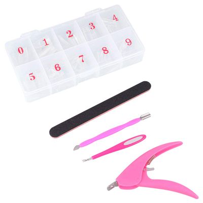 Beaupretty 500pcs Manicure Tool Fake Nails and Easy to Use for Home Manicure Includes Tools for Nails Fake and Kits