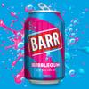 BARR 24 Pack Blue Bubblegum Zero No Sugar Flavoured Fizzy Drink, Sparkling Fizzy Pop, 24 x 330ml Cans view 3