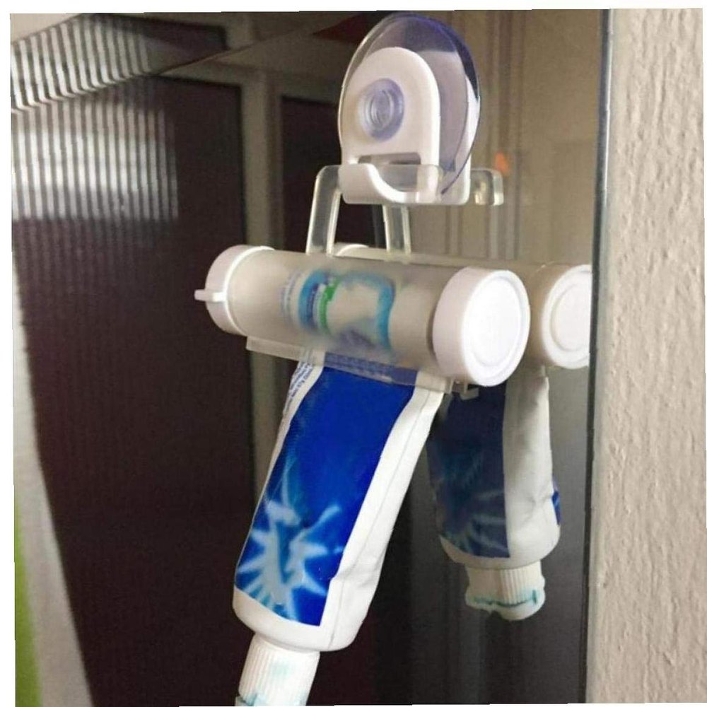 Toothpaste Squeezer 1 Piece Rolling Tube Toothpaste Squeezers Toothpaste Dispenser for Bathroom with Suction Cup Can Be Hung on the Wall