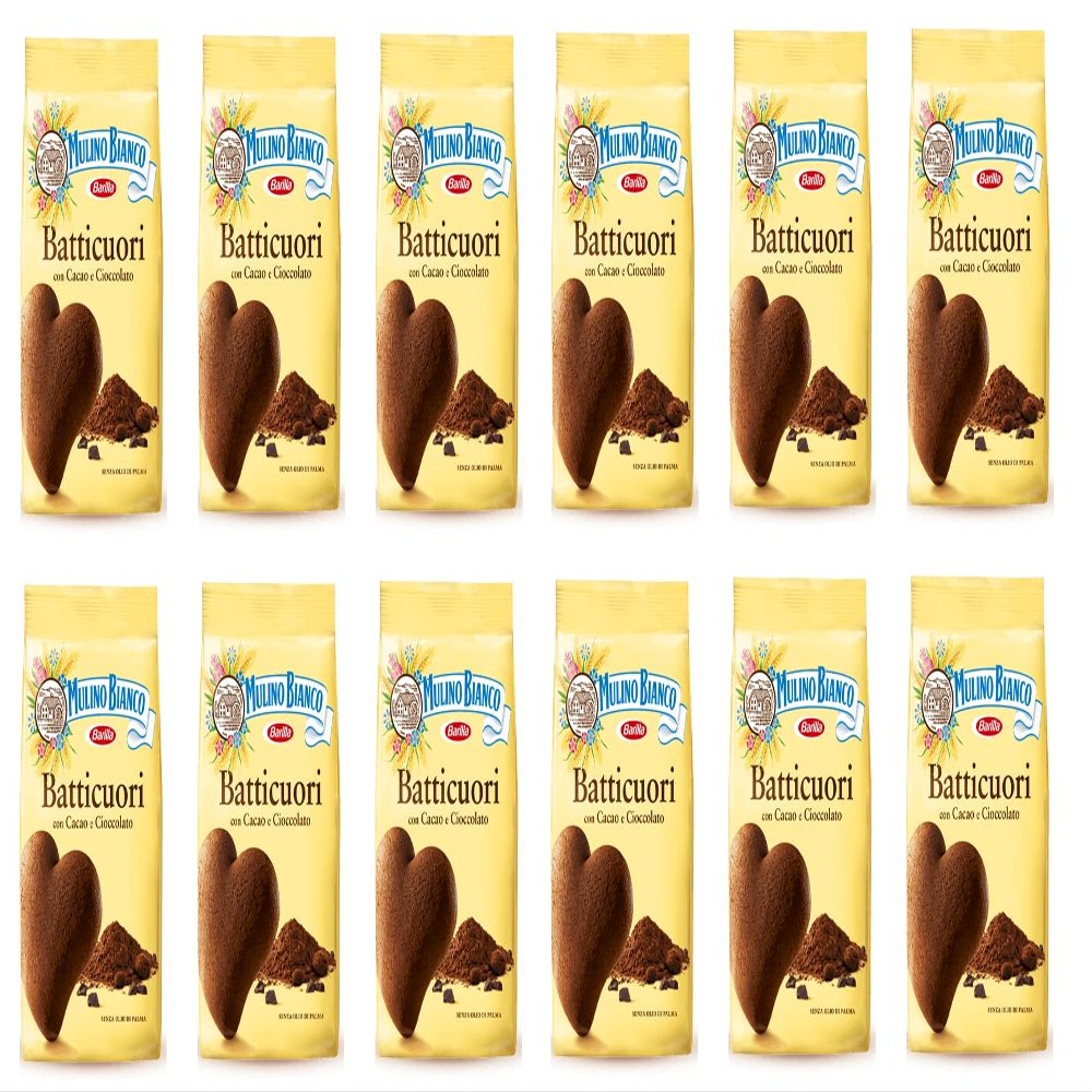 12x Mulino Bianco Batticuori Breakfast Biscuits Cookies 350g