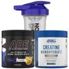 Applied Nutrition Bundle ABE Pre Workout 375g + Creatine 250g + 700ml Protein Shaker | All Black Everything Pre Workout Powder, Energy & Performance with Creatine, Beta Alanine (Energy Flavour) view 1