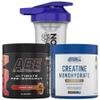 Applied Nutrition Bundle ABE Pre Workout 375g + Creatine 250g + 700ml Protein Shaker | All Black Everything Pre Workout Powder, Energy & Performance with Creatine, Beta Alanine (Cherry Cola) view 1