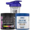 Applied Nutrition Bundle ABE Pre Workout 375g + Creatine 250g + 700ml Protein Shaker | All Black Everything Pre Workout Powder, Energy & Performance with Creatine, Beta Alanine (Sour Gummy Bear) view 1