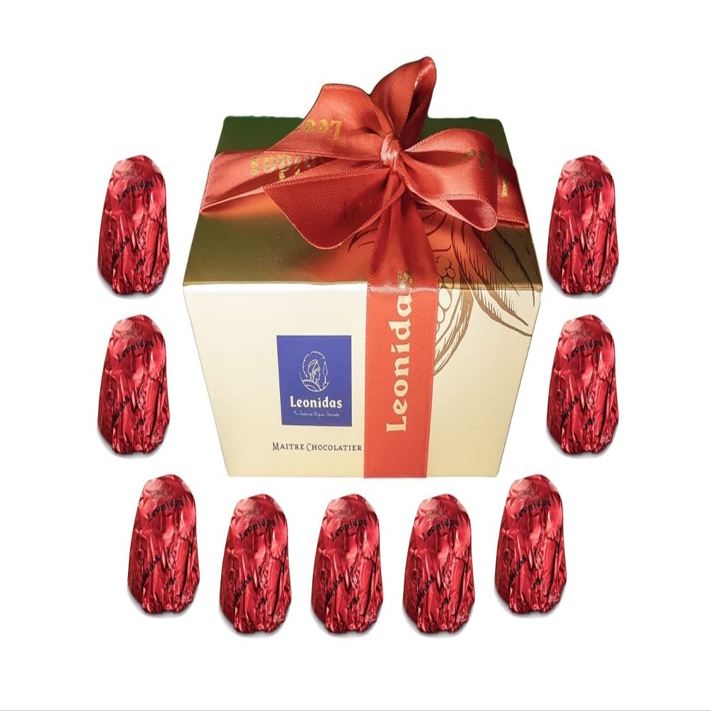 Leonidas Cherry Liqueur Indulgent Chocolate Gifts, Luxury Dark Cherries Liqueur Creams, Premium Chocolatier Leonidas (25 pc 400g Approx)