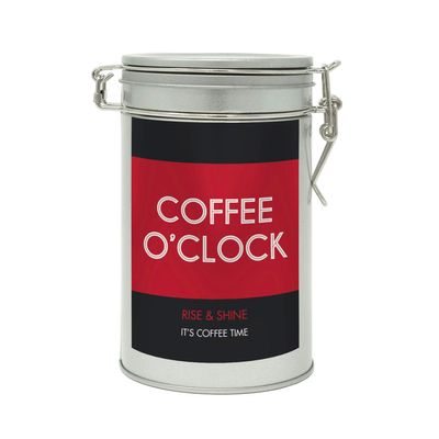 Sistir, Coffee O Clock, Coffee Gift In A Tin, Red. 100% Arabica Grounds, Roasted and Packed in the UK. 150g