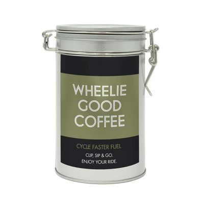 Sistir, Wheelie Good Coffee, Gift In A Tin, Perfect for Cyclists. 100% Arabica Grounds, Roasted and Packed in the UK. 150g