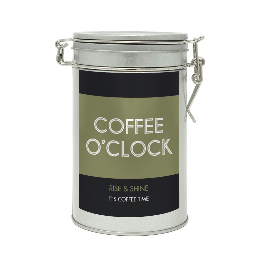 Sistir, Coffee O Clock, Coffee Gift In A Tin, Green. 100% Arabica Grounds, Roasted and Packed in the UK. 150g