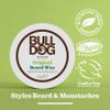 BULLDOG SKINCARE Original Beard Wax 50g, Long Lasting Hold for Beard and Moustache, Enriched with Aloe Vera view 2