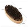 CheungLee Beard Brush, Men Natural Faux Boar Bristle Wood Handle Military Pocket Mustache Beard Grooming Comb Brush view 2