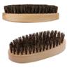 CheungLee Beard Brush, Men Natural Faux Boar Bristle Wood Handle Military Pocket Mustache Beard Grooming Comb Brush view 4