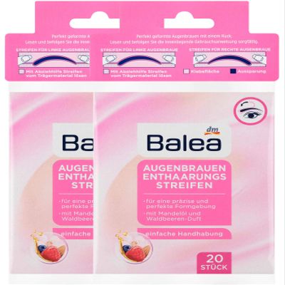 Balea Eyebrow Hair Removal Strips 2 x 20 Pieces