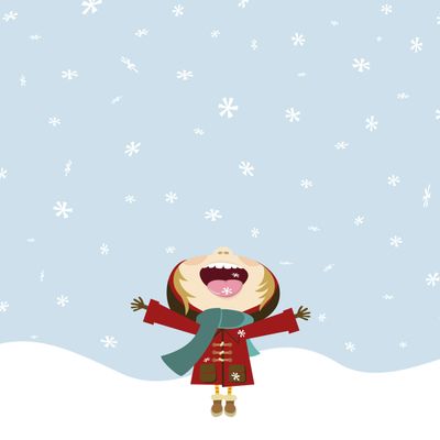 20 Lunch Napkins Child in the Snow 33 cm