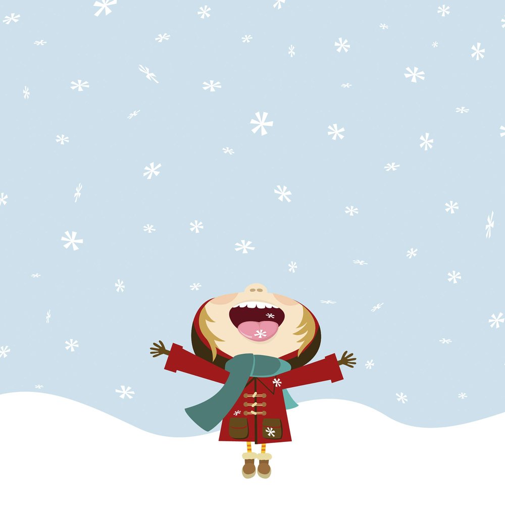 20 Lunch Napkins Child in the Snow 33 cm