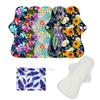 6pcs/Set Resuable Washable Incontinence Pads, Waterproof Organic Bamboo Resuable Menstrual Pads Sets, Including 5pcs Heavy Flow Cloth Mama Sanitary Napkins + 1pc Mini Wet Bag view 1