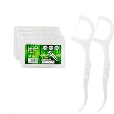 FTTKGRL Disposable Dental Floss Stick,200 Pieces Tooth Cleaning Sticks with Toothpicks for Food Residues and Tooth Whitening Removing Plaque,Teeth Cleaning
