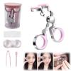 Contact Lens Applicator Tool,Color Contact Lenses Wearing Aids,Contacts Lens Helper,Eye Contact Removal Tweezers,Eye Opener with Contact Lens Case,Contact Lenses Remover and Insertion Tool (Pink) view 1