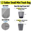 1.2 Gallon Clear Small Trash Bags Bathroom Garbage Bags Plastic Wastebasket Trash Can Liners for Home and Office Bins, 120 Count view 2