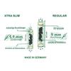 PURIZE Pack of 50 Xtra Slim Size Activated Carbon Filter 6 mm 2 Ceramic Caps, Choice of Colours + Joint Tube (Green) view 4