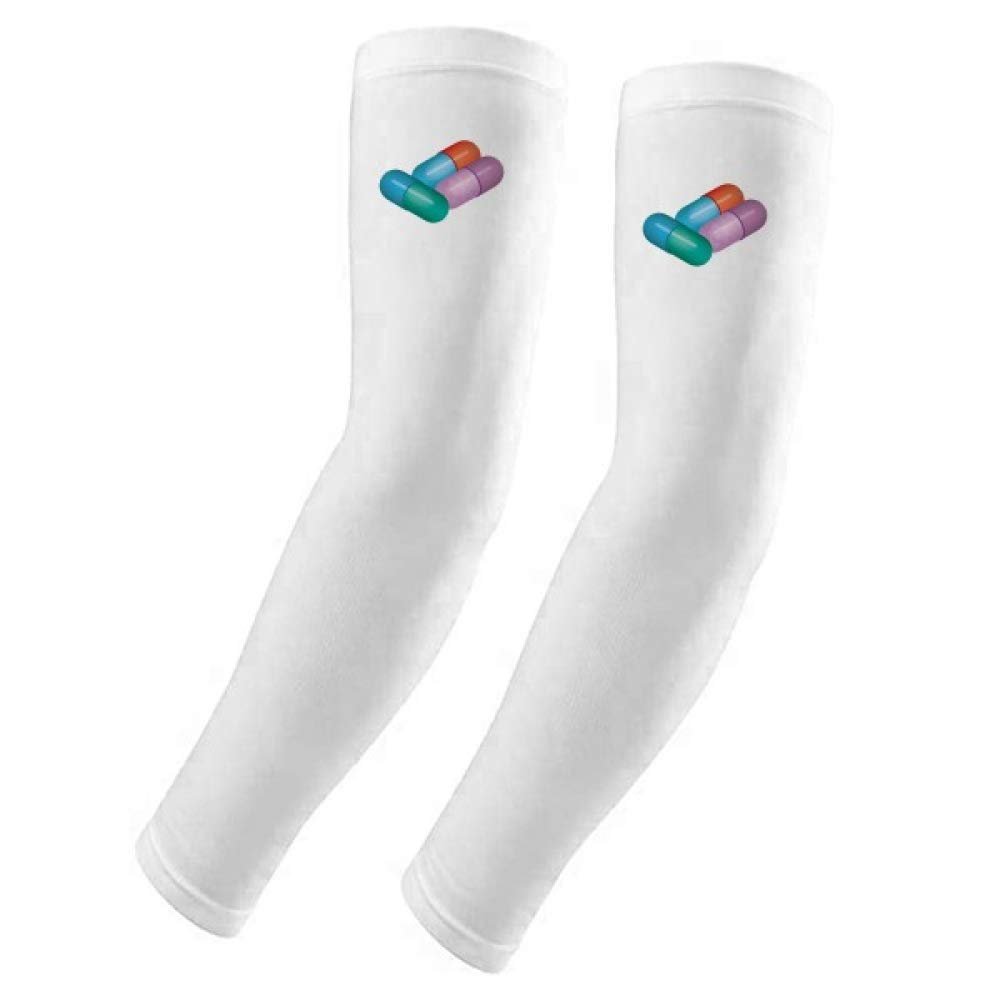 DIYthinker Capsule Pill Health Care Products Pattern Arm Sleeves Glove Cover UV Sun Protection