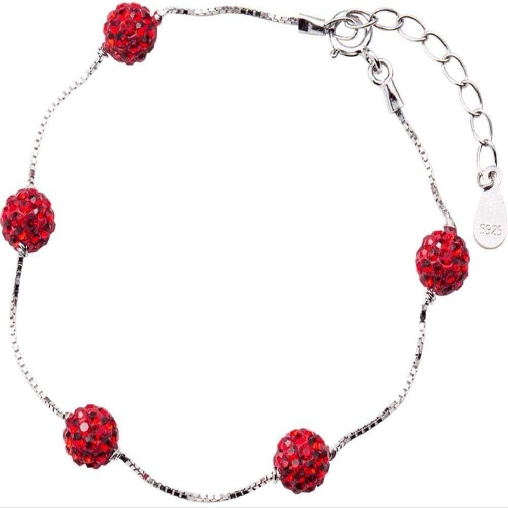 Bracelet Jewelry S925 Silver Bracelet Ladies Full Diamond Ball Bracelet Round Hand Jewelry