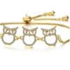 Bracelet Jewelry Women'S Gold And Silver Jewelry Zircon Adjustable Bracelet view 2