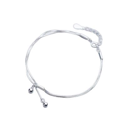 Bracelet Jewelry S925 Silver Bracelet Lady Light Pearl Double Bracelet Jewelry