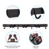 Timiful Broom Mop Holder Wall Mounted Storage Organizer 17'' with 3 Racks and 4 Hooks Utility Heavy Duty Tool Hanger for Garage Storage Kitchen Organization Closet Laundry Room Garden Office, Black view 4
