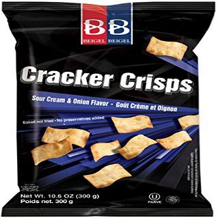 Beigel Beigel Baked Crisps with Sour Cream and Onion Flavour -2 x 300G Multipack Nish Nosh Crisps - Ideal Savoury Snacks for Kids and Adults - Multipack Crisps and Versatile Crackers on all Occasions