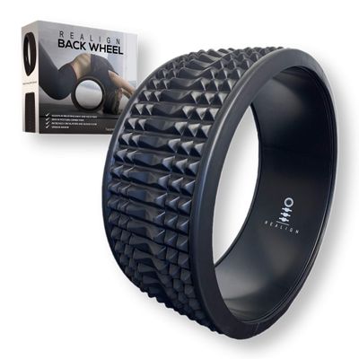 Realign Back Wheel: Back Pain Relief, Foam Roller (Black/Black)