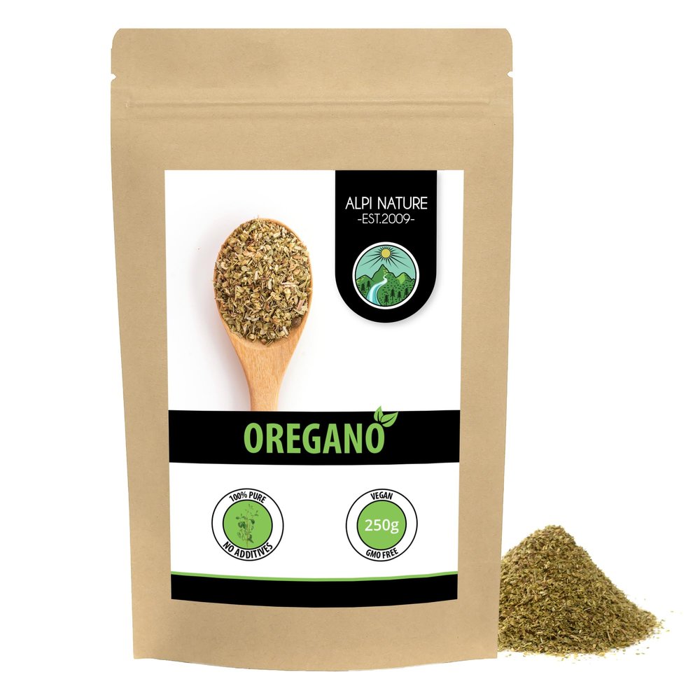 Alpi Nature Oregano Dried 250g 8.8 oz, Rubbed Oregano Herb for Cooking, Pasta and Pizza