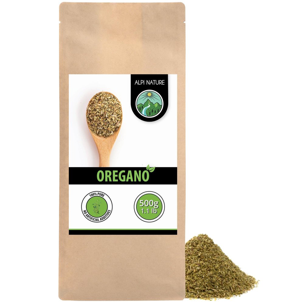 Alpi Nature Oregano Dried 500g 1.1 lb, Rubbed Oregano Herb for Cooking, Pasta and Pizza