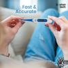 Digital Basal Medical Thermometer for Babies, Children and Adults, fever alarm. Flexible tip Fast and accurate, oral, rectal or axillary temperature reading Easy-to-read display and case view 3