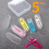 5 Pcs Mini Travel Plastic Contact Lens Insertion & Removal Tool .Contact Lens Stick Tool Case Set (Inserter/Remover+Tweezer with Soft Tip) (Color-) view 2