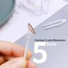 5 Pcs Mini Travel Plastic Contact Lens Insertion & Removal Tool .Contact Lens Stick Tool Case Set (Inserter/Remover+Tweezer with Soft Tip) (Color-) view 3